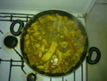 Cous-cous amb vegetals i pollastre al curry